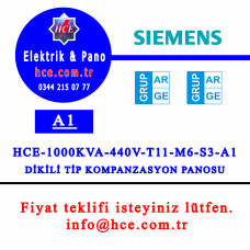 HCE-1000KVA-440V-T11-M6-S3-A1 Dikili tip modüler pano