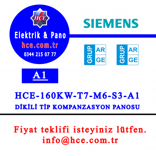 HCE-160KW-T7-M6-S3-A1-Dikili tip modüler pano HCE-160KW-T7-M6-S3-A1-Dikili tip modüler pano