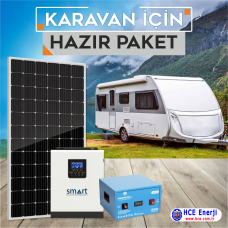 Karavan için 500 Watt Solar Paket – Lityum Akülü – MPPT Akıllı İnverter
