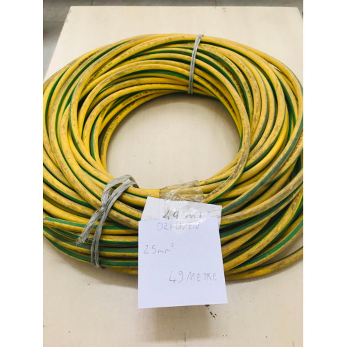 ÖZGÜVEN Marka 25mm² NYAF kablo sarı (49 mt)