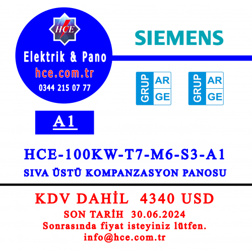 HCE-100KW-T7-M6-S3-A1-Sıva üstü pano