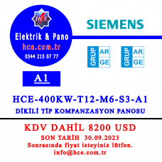 HCE-400KW-T12-M6-S3-A1-Dikili tip modüler pano