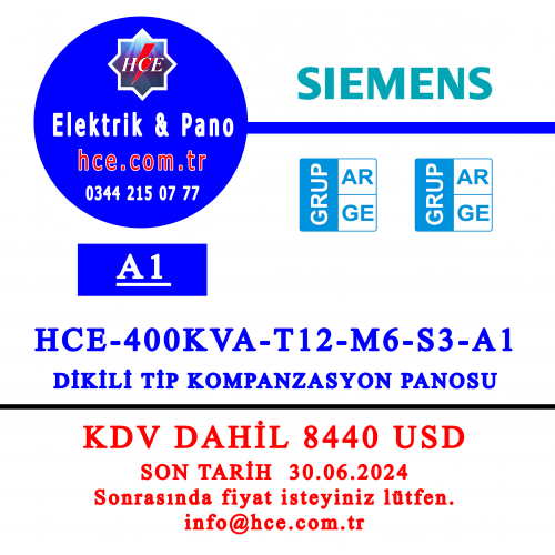 HCE-400KVA-T12-M6-S3-A1-Dikili tip modüler pano