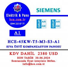 HCE-45KW-T5-M3-S3-A1-Sıva üstü pano